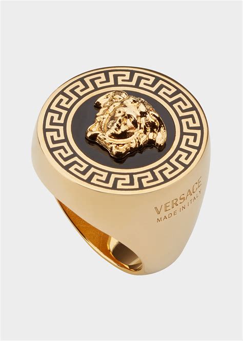 versace earrings mens silver|men's versace ring.